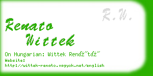renato wittek business card
